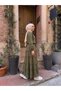 Women's Ruffle Detailed Skirted Top and Bottom Set Khaki - 2