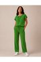 Women's Loose Blouse and Straight-Leg Pants Set Casual Comfortable Two-Piece Set