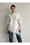 Women's Lace Detailed Asymmetrical Tunic Blouse - 2