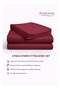 3-Piece Striped Microfiber Fitted Sheet Set Large Single 120x200cm, Maroon - 2