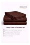 3-Piece Striped Microfiber Fitted Sheet Set Large Single 120x200cm, Chocolate Brown - 2