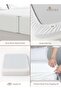Pure Combed Cotton Fitted Bedsheet King Size 180x200 cm White, 400 Thread Count Cool Luxury Soft - 4