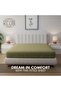 1-Piece Microfiber Fitted Sheet Striped,Color: Olive, Queen (150x 200 cm),Design Soft Fabric Deep Pocket Elastic Edge Bed Linen - 6