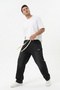 Men's Relaxed Fit Baggy Jean Trousers 1523 - Black - 4