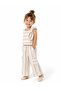 Girl's Striped Blouse and Trousers Set Summer Stylish Combination Cargo Pocket Comfortable Fit 2-5 Years Old - 2