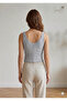 Women's Openwork Strappy V-Neck Knitwear Crop Bustier Blouse - 4