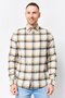 Tommy Jeans Men Regular Fit Windowpane Long Sleeve Casual Shirt, Multicolor