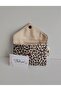 Leopard Patterned Wallet Card Holder with Keychain Accessory - Envelope Design