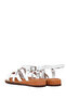 Women's White Ankle Buckle Leather Bodrum Sandals 26Sfd333314 - 6