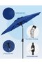 9FT Heavy Duty Patio Umbrella, 8-Rib Steel Frame with Crank & Tilt, UV Protection Sunshade with Fade Resistant Waterproof Polyster Canopy for Outdoor Table (Turquoise Blue) - 8