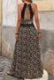 New Season Women's Long Single Jersey Summer Dress with Rope Straps and Patterned Lace on the Waist and Back - 3