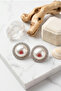 Evening Dress Zircon Stone Pearl Stud Earrings 3 Cm. - 2