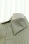 Side Collared, Buttoned, Striped, Lace-Up Crinkle Shirt -Khaki - 7
