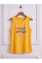 Flamingo Printed Women's (Off Shoulder) Sleeveless T-Shirt with Straps - 2