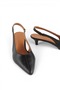 Harmony Genuine Leather Open-Back Heeled Shoes - 6