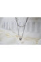 Kol473 Special Series Interlocking Wide Ring Paper Clip Chain Necklace - 2