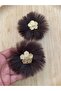 Removable Buckle Bootie Ornament with Velcro Tape, Ballet Ornament, Slipper Ornament, 1 Piece Brown - 2