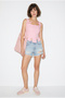 Women's Pink Rope Detailed Corset Woven Blouse 4218 60286375 - 4