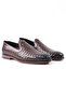 Genuine Leather Brown Knitted Loafer Men's Shoes, Leather - K4499 - 2