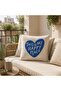 غطاء وسادة مزخرف بنمط قلب أزرق من Happy Place مقاس 43x43 لديكور المنزل الحديث - 2