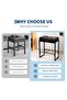 Kitchen Stool 66cm Counter Height 1 Piece- PU Leather Seat with Adjustable Footrest - Modern Design for Kitchen Island and Living Room (Black) - 2