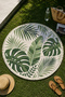 Round Beach Towel 150 cm Green Tropical Leaf Pattern Printed Beach Towel - 2