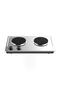 Double Electric Hot Plate 1000W Portable Countertop Cooker with Dual Heating Plates & Control Knobs - 3