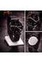 Luxury Men’s Black Mesh Watch Elegant Quartz Slim Wrist Watch - 3