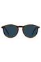 UV Protected Sunglasses Brown Horn Frame Blue Mirror Lens 51mm - HG-1346/S-EX4 - 2