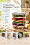 5-Piece 1 Liter Refrigerator Organizer Set Microwave and Freezer Compatible Storage Container