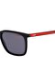 UV Protected Sunglasses Black Red Frame Grey Mirror Lens 55mm - HG-1027/S-OIT - 3