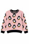 Penguin Patterned Girls' Sweater 23212 - 3
