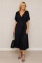 Women's Short Sleeve Double Breasted Collar Plus Size Summer Cut-Out Waist Sporty Stylish Curve Dress - 3
