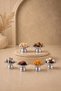 6-Piece Decorative Silver Serving Bowl - Coffee Side Dish, Turkish Delight, Macaron Bowl, Promise, Engagement, Candy, Chocolate Treat Bowl - 6