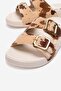 Women's Double Buckle Slippers Ecru Leopard - 3