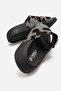 Women's Double Buckle Slippers Black Leopard - 5