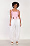 Women's shoulder tie detailed blouse - pink - 2