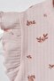 Baby Cotton Powder Ribbed Floral Patterned Ruffle Shorts Set - 2