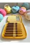 Crochet Set with Bamboo Handles and 9 Bags (Yellow) 2 / 2.5 / 3 / 3.5 / 4 / 4.5 / 5 / 5.5 / 6 mm - 6