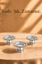 4-Piece Silver Presentation Bowl with Spike Pattern - Chocolate Delight Bowl for Coffee Sides and Treats - 3