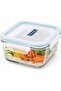 Glass Food Storage Container 920ml, Square Airtight Glass Container, BPA Free Microwave Freezer Safe MCST-092