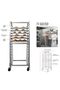 Bun Pan Rack, 20-Tier Commercial Bakery Racks with Brake Wheels, Aluminum Racking Trolley Storage for Half & Full Sheet, Speed Rack For Kitchen Home, Bread Baking Equipment, 51x66x178cm - 6