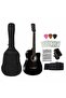 38 Inch Classical Guitar Kit With 6 Strings Gig Bag Tuner Picks Strap For Beginners Adults Kids Birthday Gift