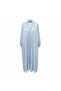 Tris BOUTIQUE Women's Light Blue Pleated Long Kimono Robe