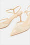 Women Beige Mesh Mary Jane Shoes - 3