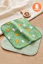 Baby Boy 6-Piece Cotton Mouth Wipes Safari and Striped Patterned Boxed Set Breathable Fabric - 3