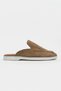 Letty Rome Beige Suede Leather Flat Sole Women's Loafer Slippers - 5