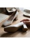 Comfortable Fit, Simple and Stylish Leather Patterned Thick Heeled Neolit Shoes - 8