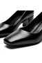 Comfortable Fit, Simple and Stylish Leather Patterned Thick Heeled Neolit Shoes - 2