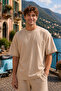 Men's Oversize Basic Short Sleeve T-Shirt and Sweatpants Set Relaxed Fit Casual Two-Piece Set - 2